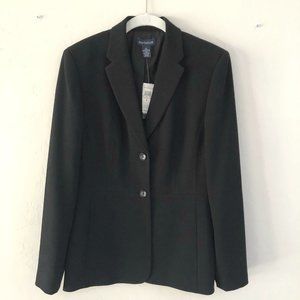 Ann Taylor Two Button Single-Breasted Black Blazer